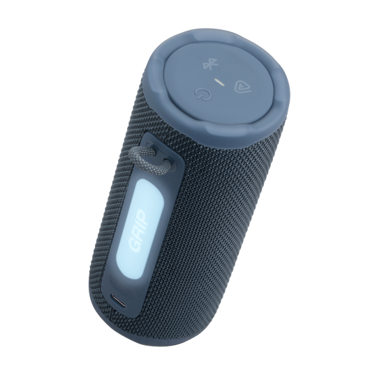 JBL Grip - Blue - Compact Bluetooth speaker with bold JBL Pro Sound and ambient light - Detailshot 1