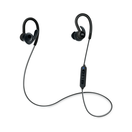 Reflect Contour - Black - Secure fit wireless sport headphones - Hero