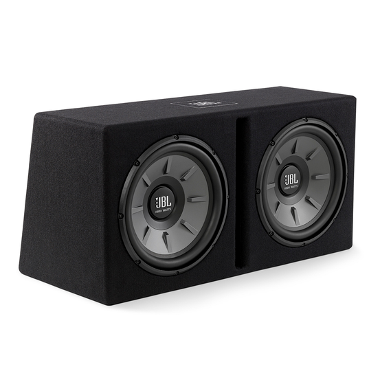 Stage 1220B subwoofer enclosure | Dual 12" Stage subwoofers mounted in a slot-ported