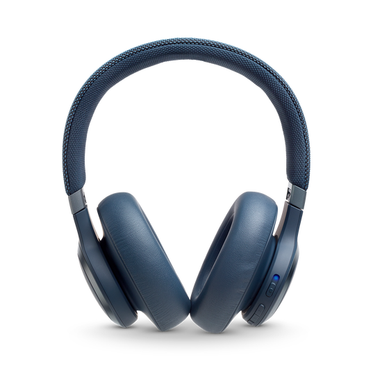 JBL Live 650BTNC - Blue - Wireless Over-Ear Noise-Cancelling Headphones - Front