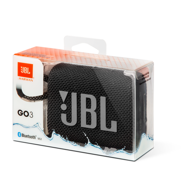 JBL Go 3 Portable Bluetooth Speaker - Black/Orange