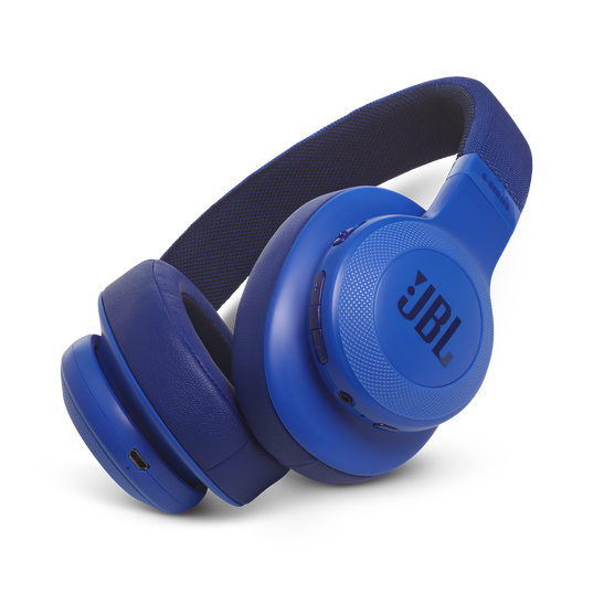 JBL E55BT - Blue - Wireless over-ear headphones - Hero