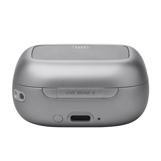JBL Live Beam 3 - Silver - True wireless noise-cancelling closed-stick earbuds - Detailshot 4