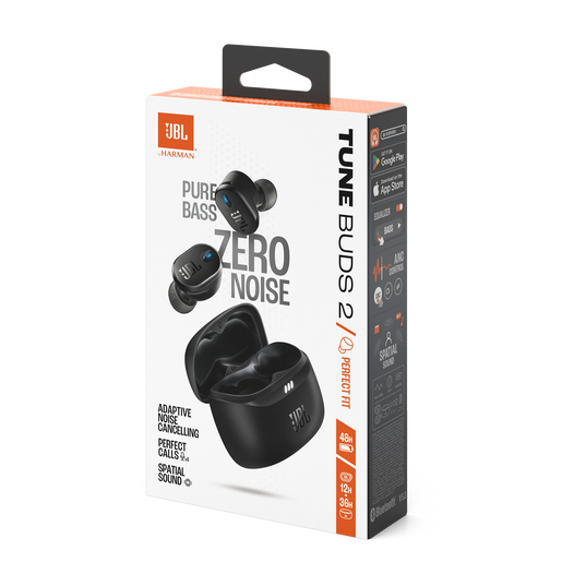 JBL Tune Buds 2 - Black - True Wireless Noise Cancelling Earbuds - Detailshot 15