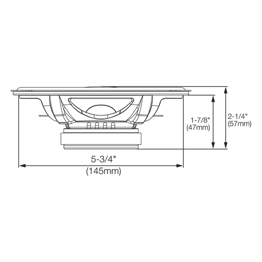 GX642 - Black - 4" x 6" coaxial car audio loudspeaker, 120W - Detailshot 2