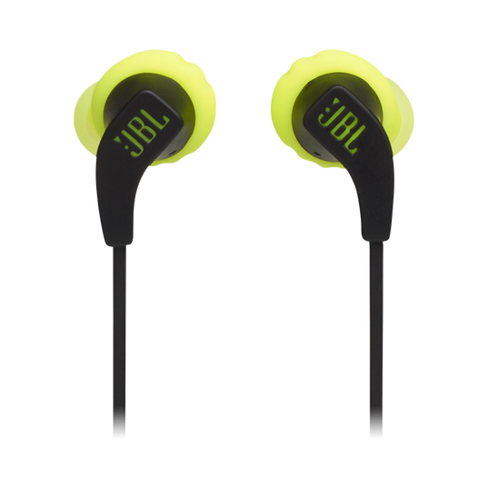JBL Endurance RUNBT - Green - Sweatproof Wireless In-Ear Sport Headphones - Front