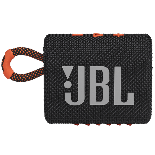 JBL Go 3 - Black / Orange - Portable Waterproof Speaker - Front