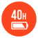 40 hours total playback plus wireless charging