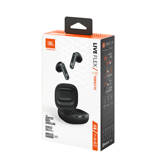 JBL Live Flex - Black - True wireless Noise Cancelling earbuds - Detailshot 15