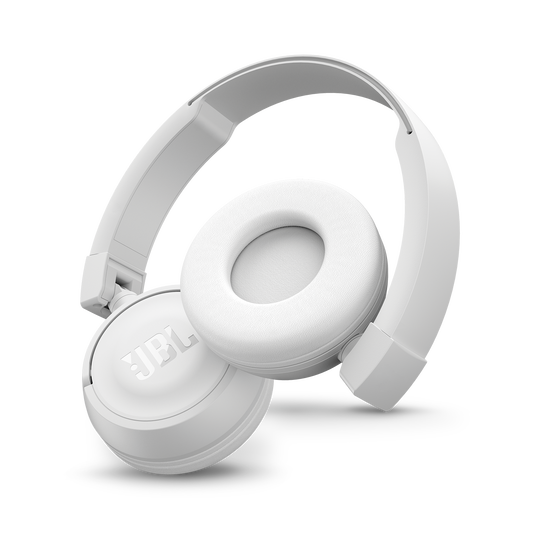 JBL T450BT - White - Wireless on-ear headphones - Detailshot 1