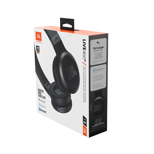 JBL Live 460NC - Wireless On-Ear Noise Cancelling Headphones - Black