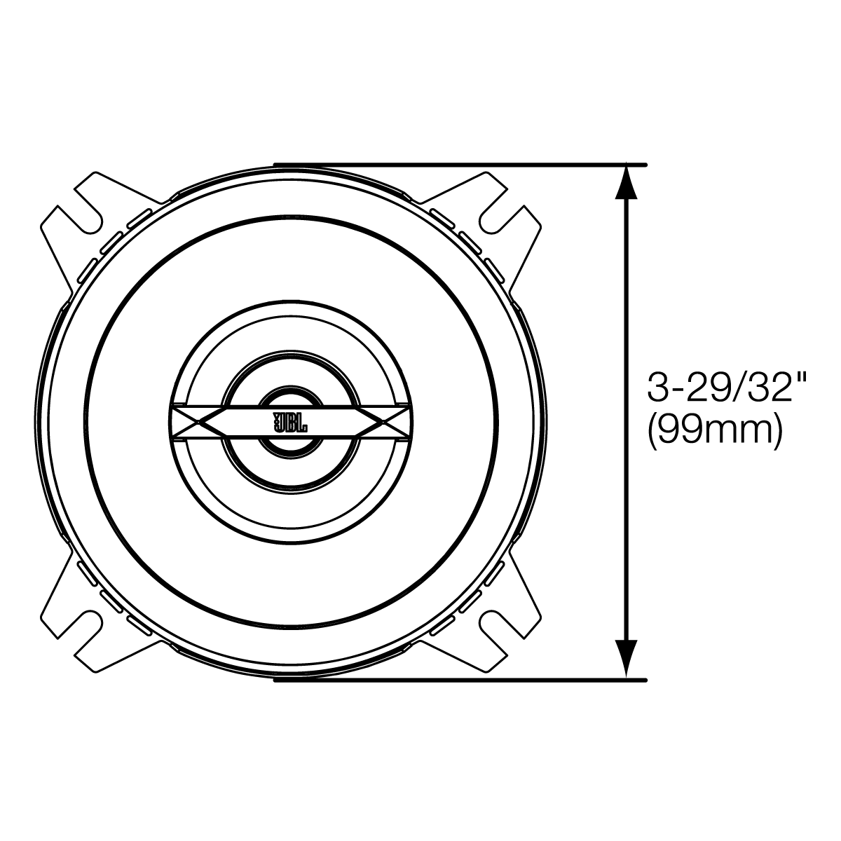 Black outline sound speakers isolated on white background. Vector  illustration 8991933 Vector Art at Vecteezy