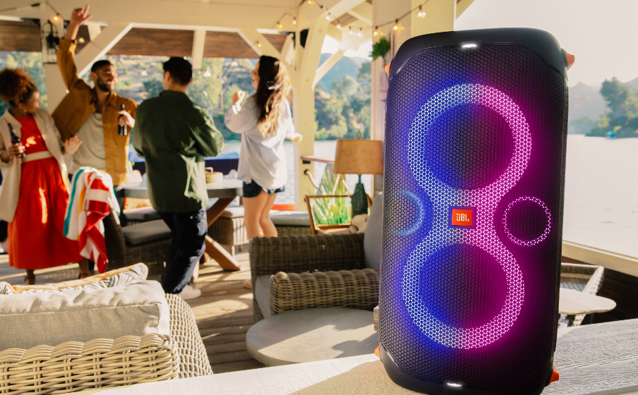 JBL Partybox 110 | Portable lights 160W and with sound, powerful speaker built-in splashproof party