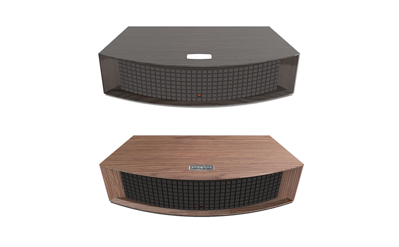 Available in Black Walnut and Natural Walnut Furniture-grade Wood Veener Finishes with Black Quadrax Grilles