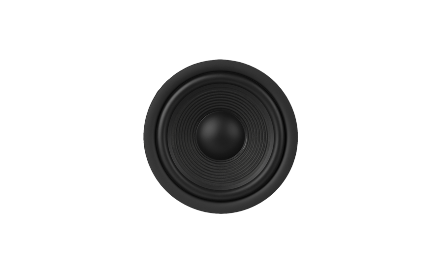 Dual 6.5-inch (165mm) Polycellulose Ribbed Cone Woofers
