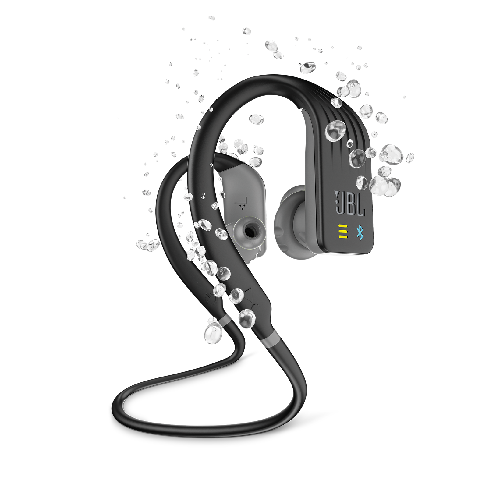 JBL Endurance DIVE - Black - Waterproof Wireless In-Ear Sport Headphones with MP3 Player - Hero