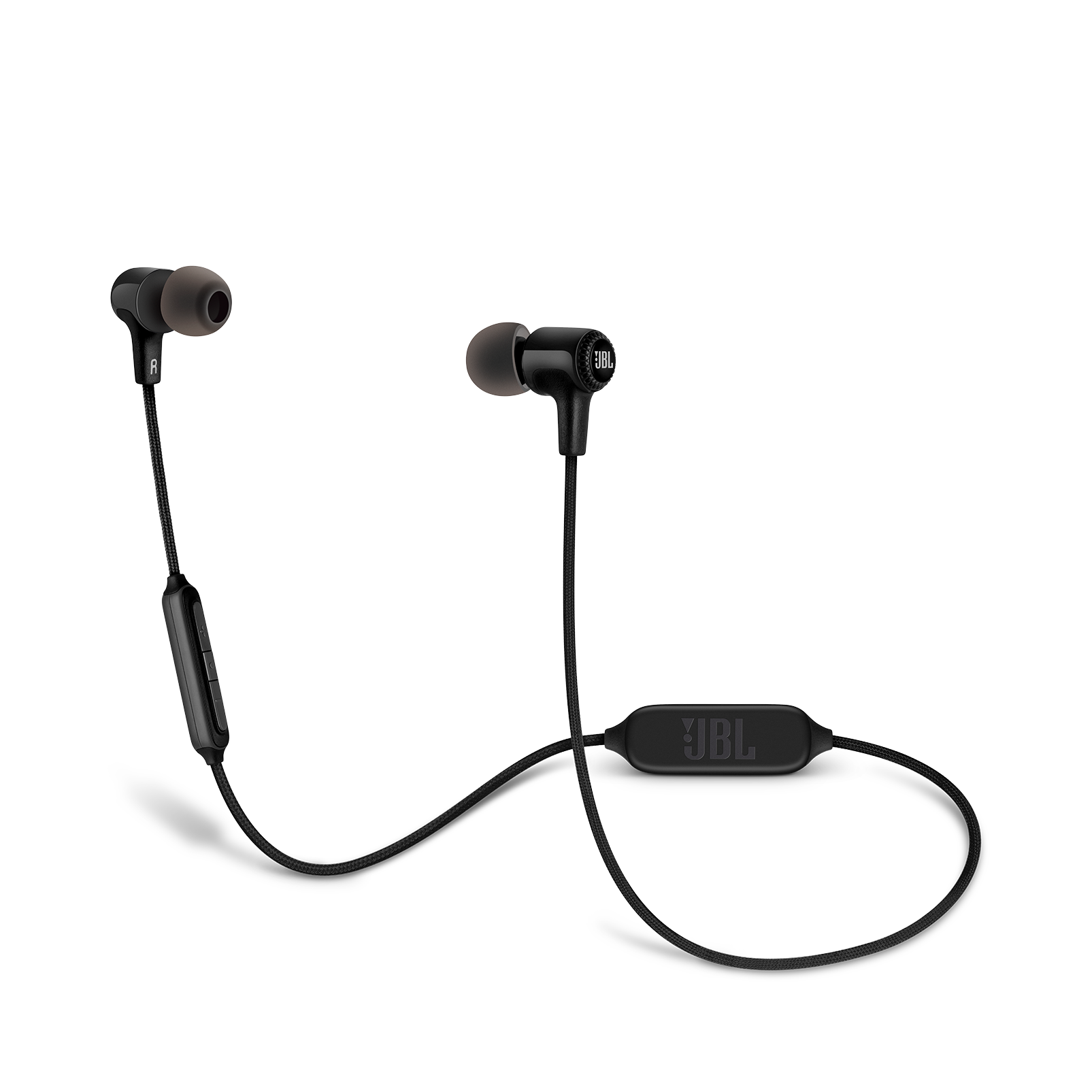 E25BT - Black - Wireless in-ear headphones - Hero
